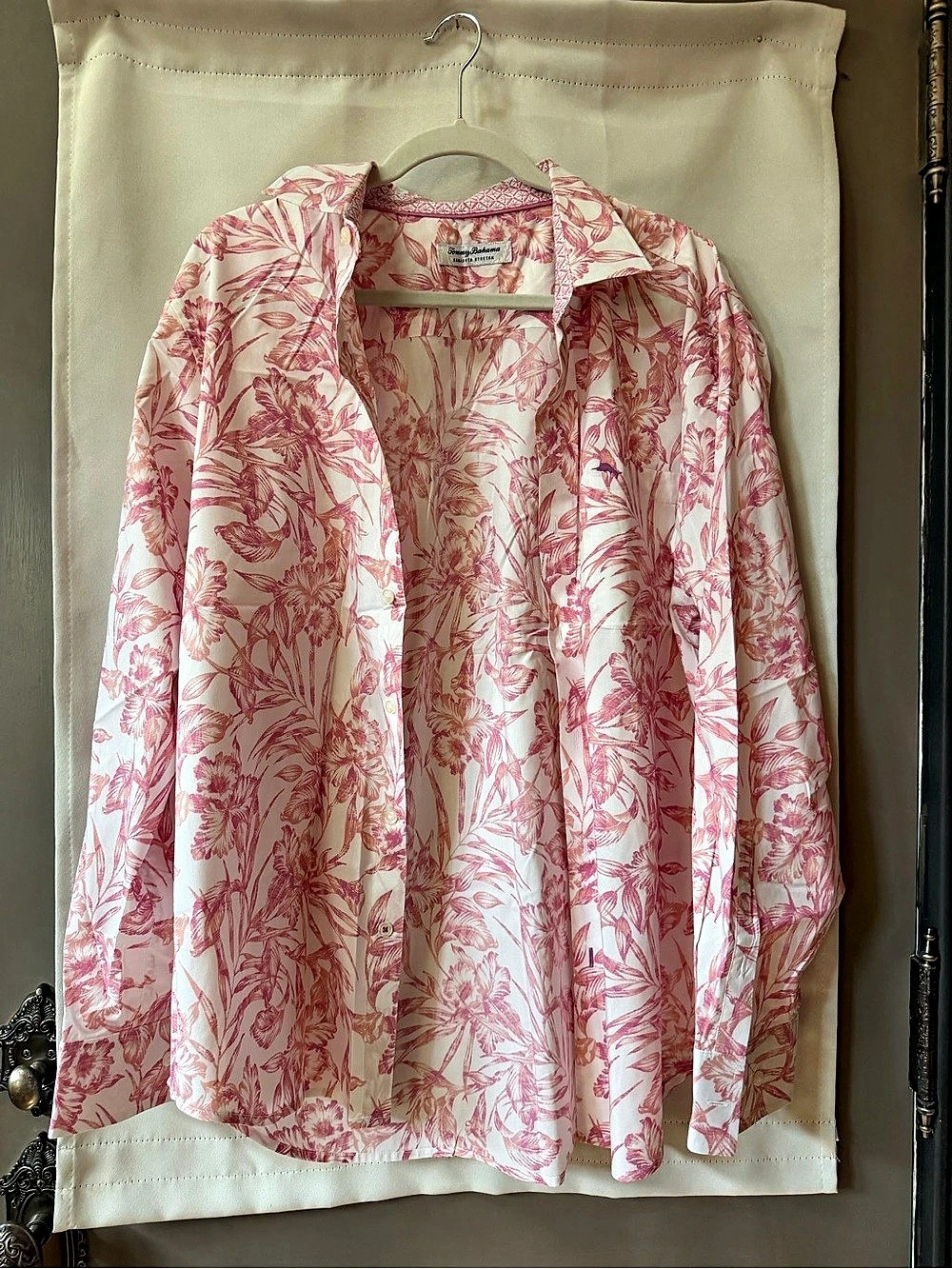 Tommy Bahama Floral Linen Button Down